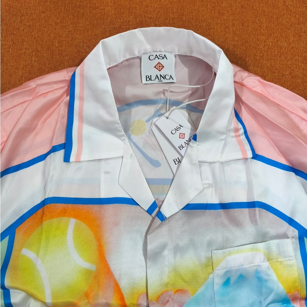 Casa Blanca Men’s Multicolor Graphic Button-Down Shirt - Picture 2 of 8